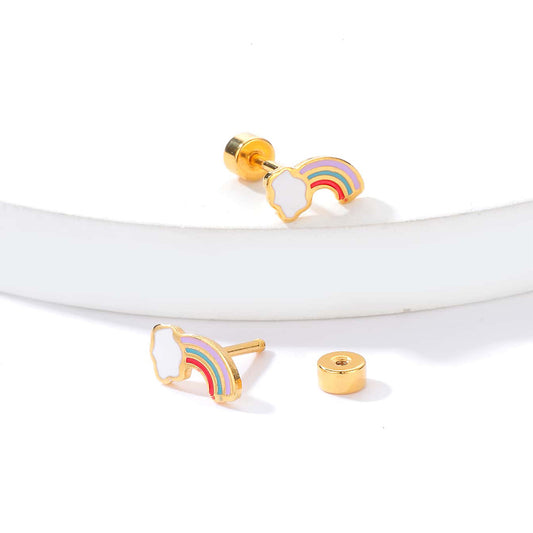 Nothing but rainbows, possibly one of the cutest little rainbow earrings available