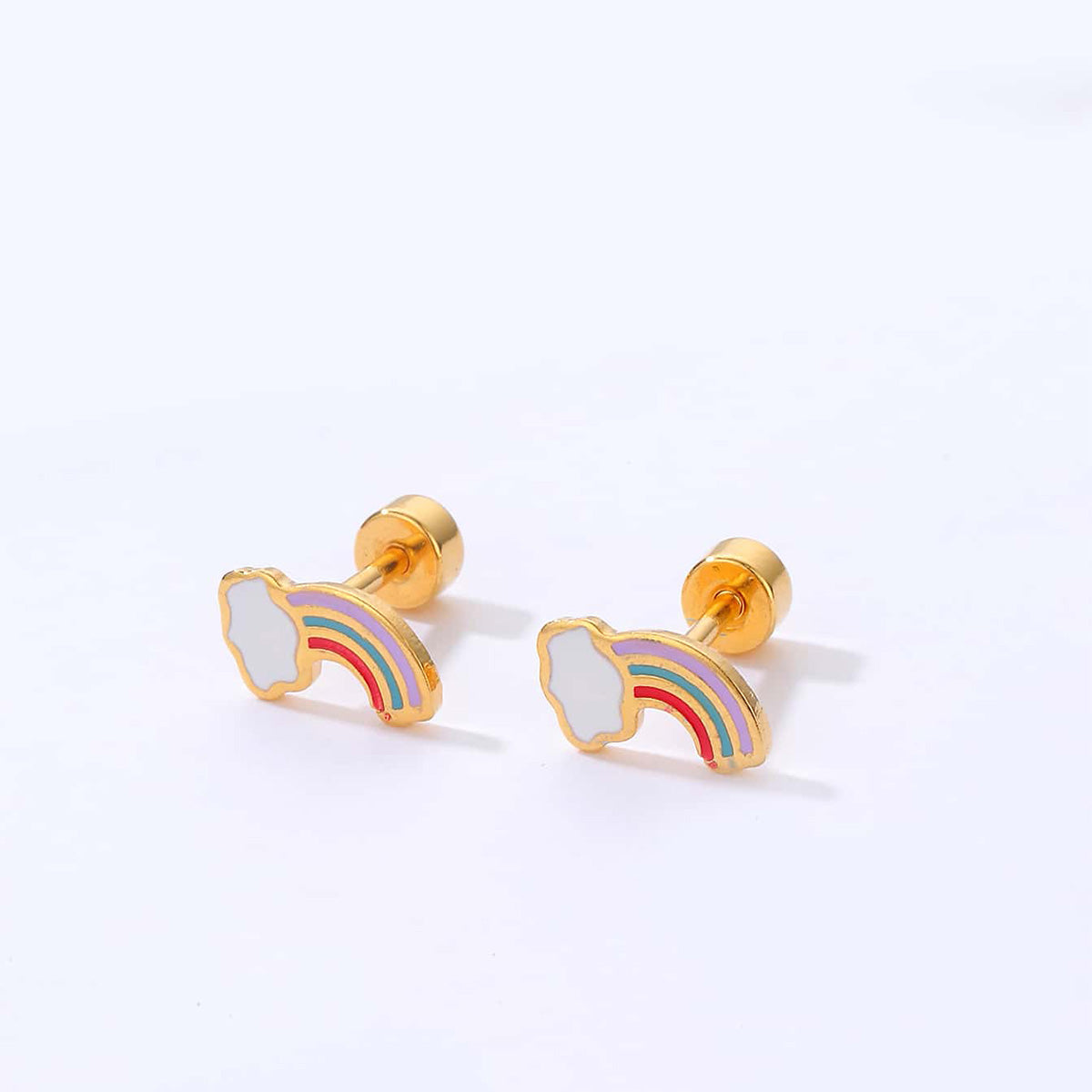 Nothing but rainbows, possibly one of the cutest little rainbow earrings available